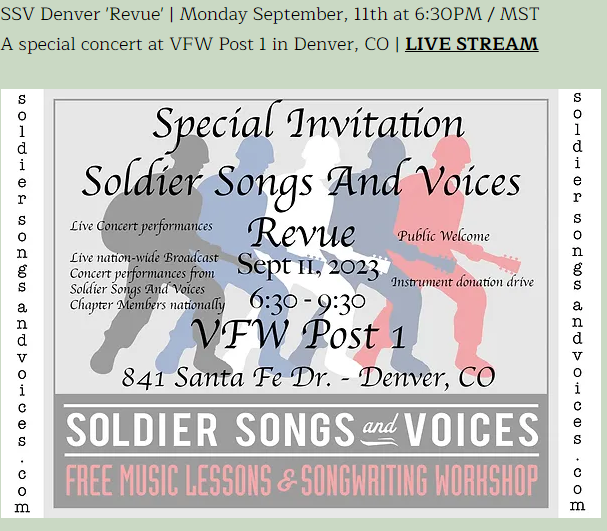 Event by Soldier Songs & Voices, Veterans  Concert post thumbnail image